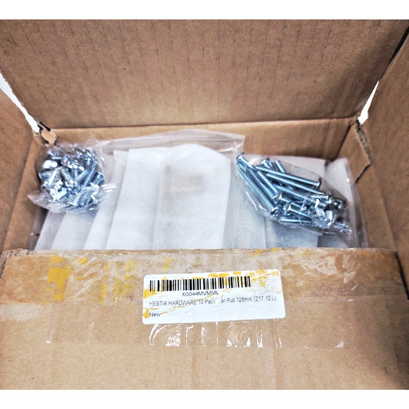 10 Pack HESTIA Satin Gold Cabinet/Drawer Handles/Pulls - 5" Hole Centers Z17 - Picture 8 of 9